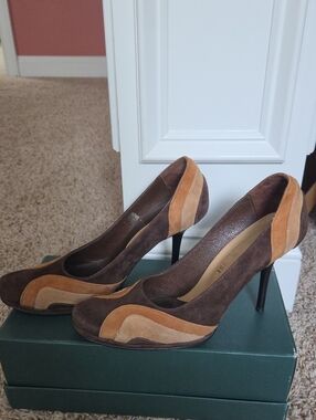 Italian Suede High Heel Pumps - Like New